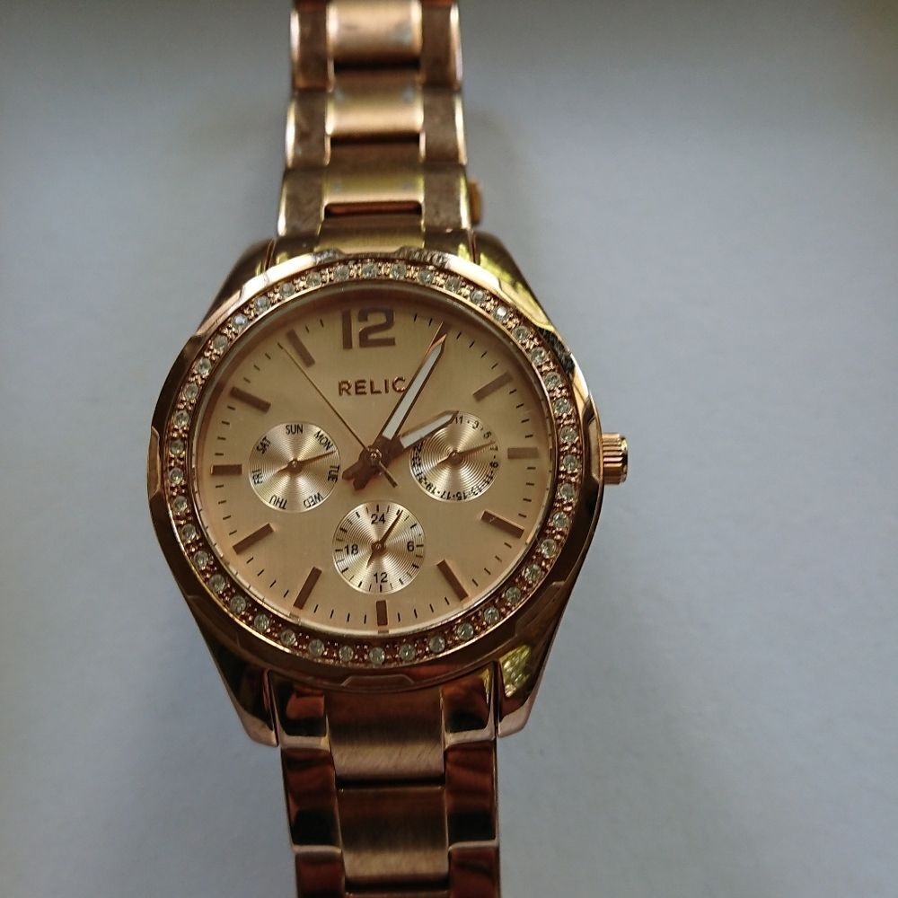 Fossil Relic Rose Gold Tone Watch - image 5